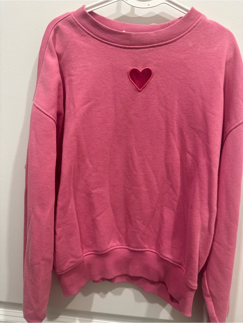 Pink Heart Pullover Sweatshirt - girls